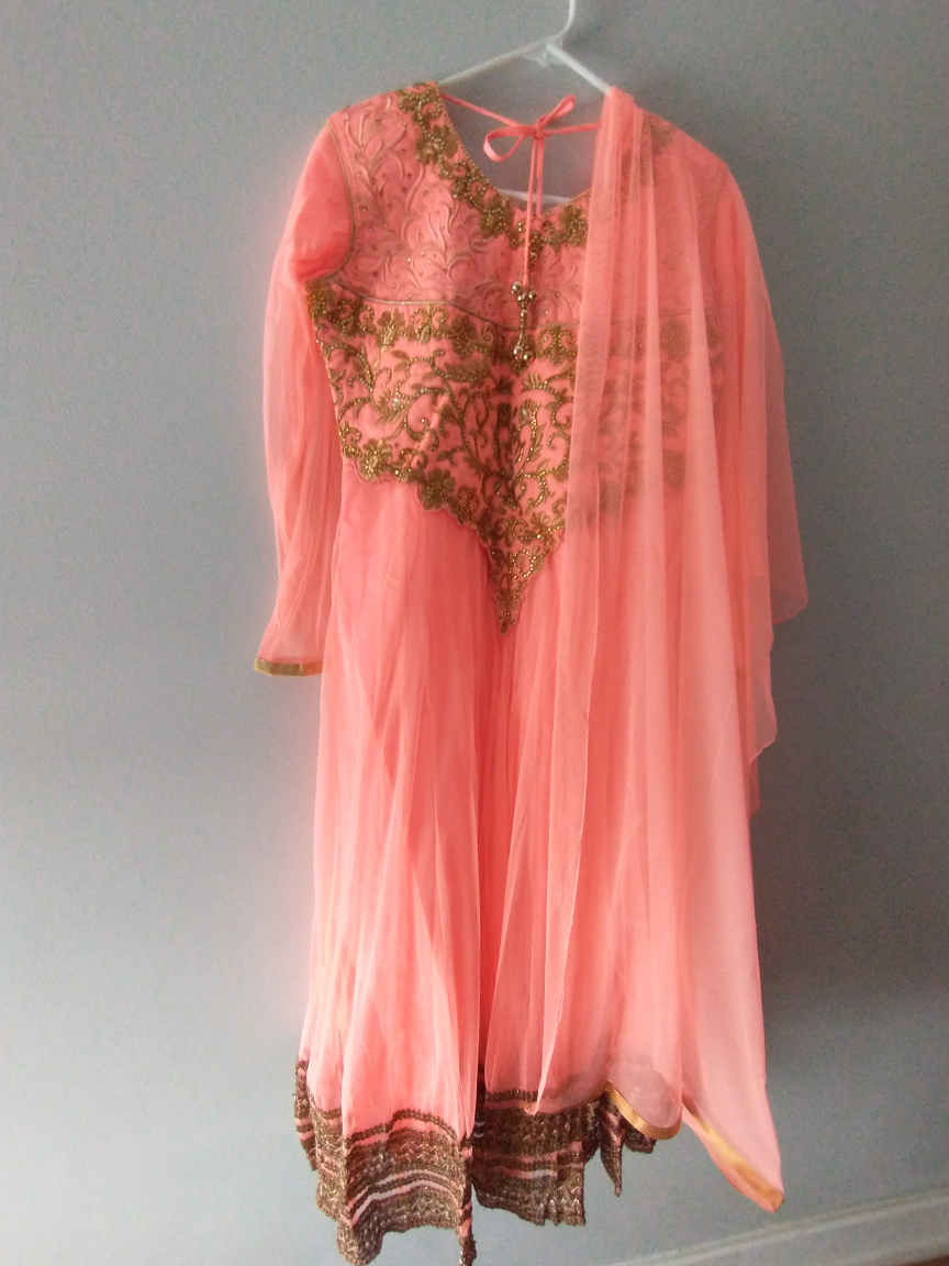 Peach Anarkali Dress set - photo 4