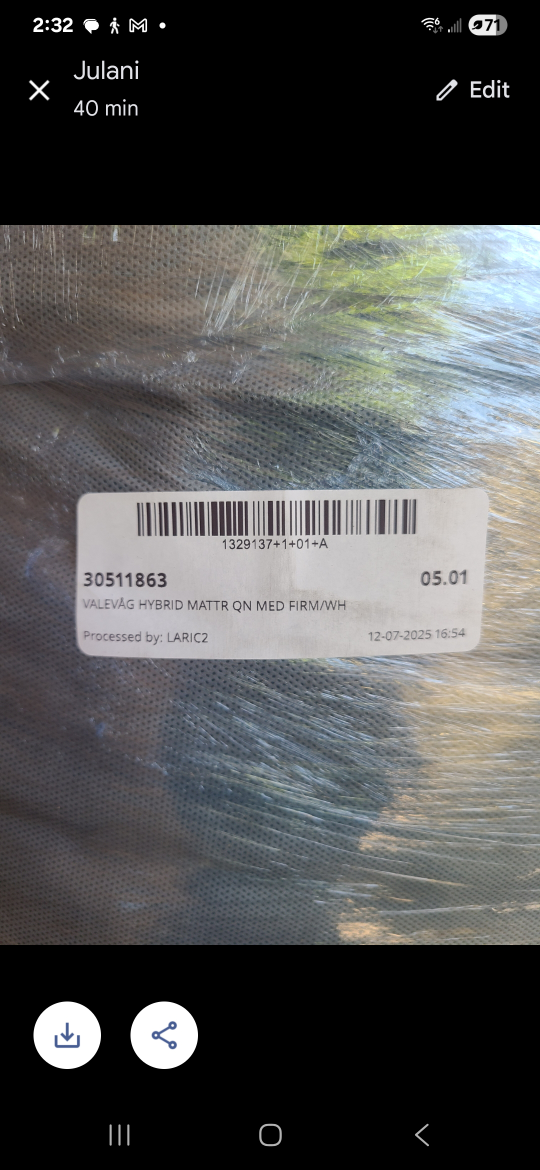 IKEA VALEVÅG Queen Mattress - Medium Firm - photo 2