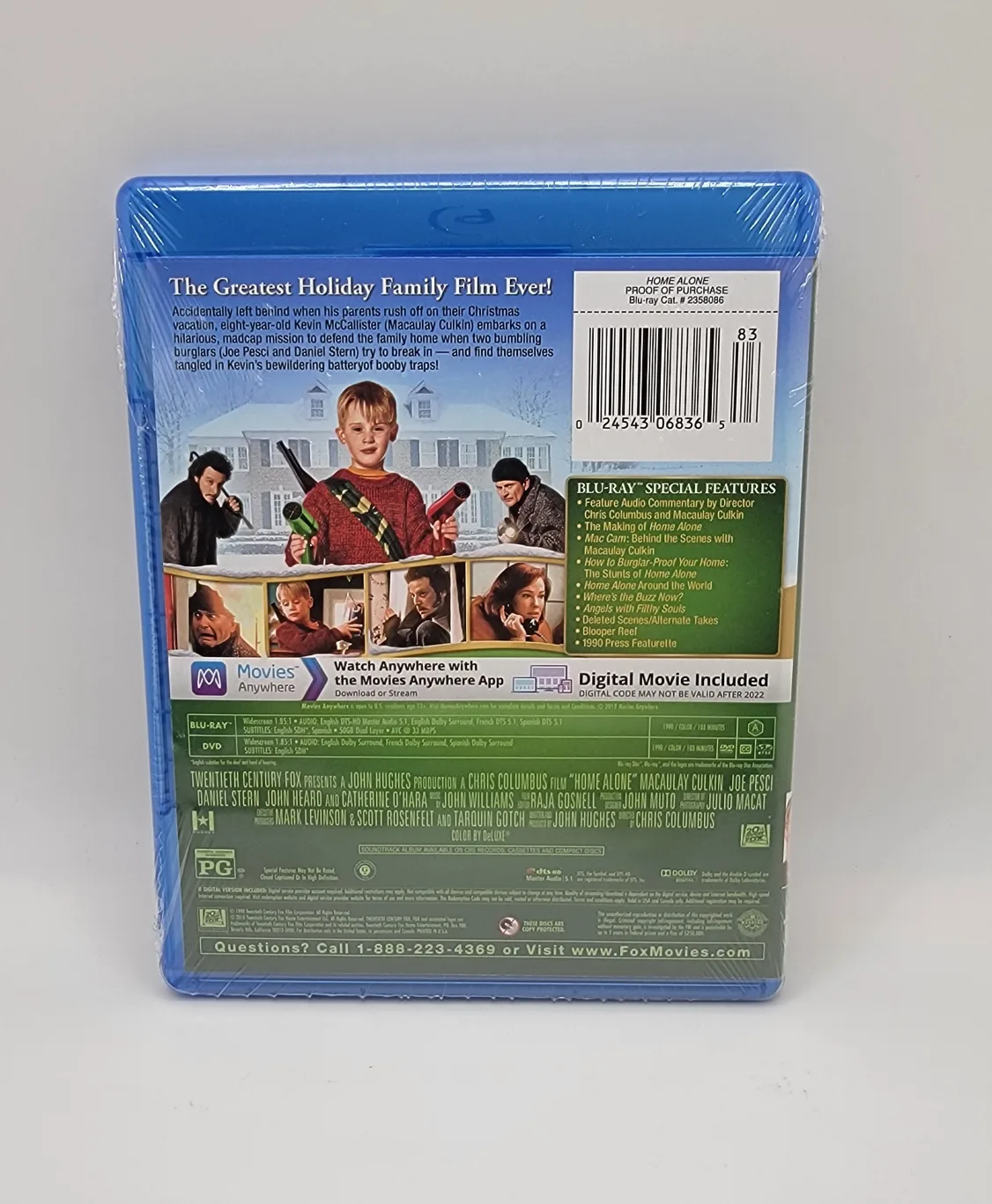 Home Alone Blu-ray DVD + Digital | Sealed | Bonus, Bilingual image indicator(3)
