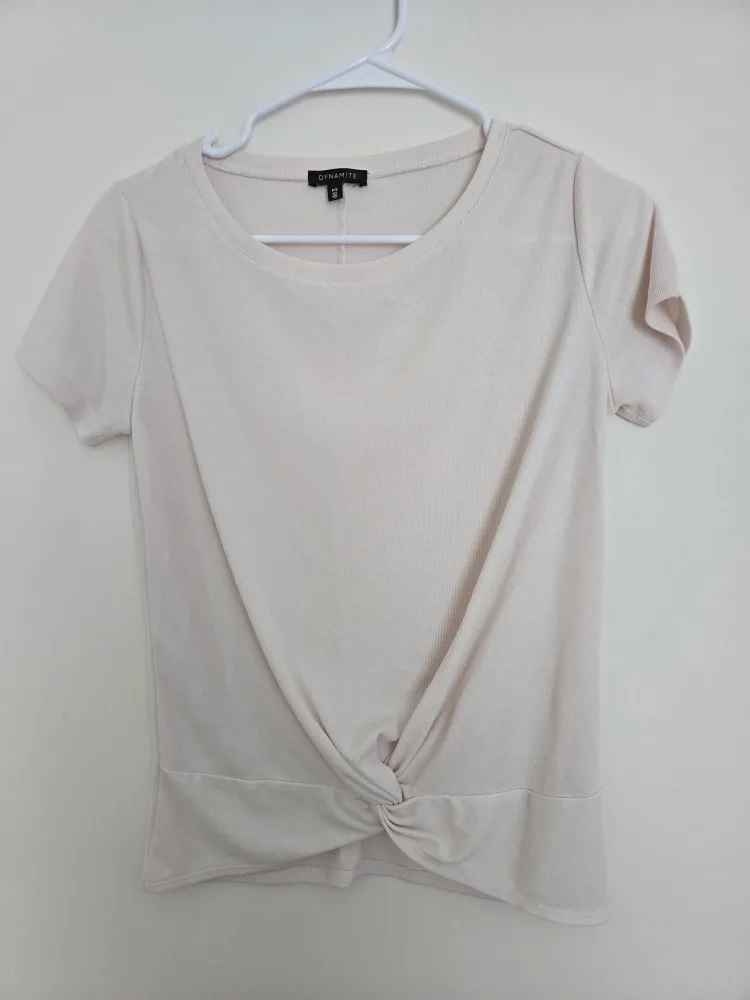 Dynamite Twist Front Ribbed Top - Size P/S thumbnail