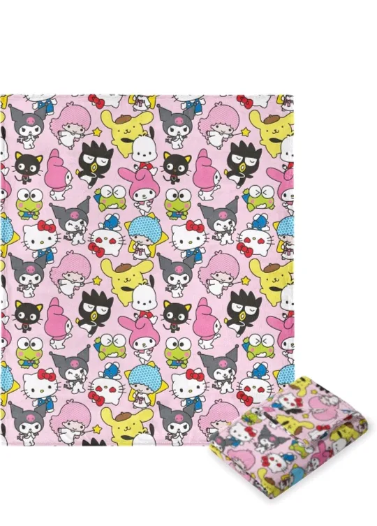 New Urban Outfitters Hello Kitty Silk Touch Throw 🥕 thumbnail