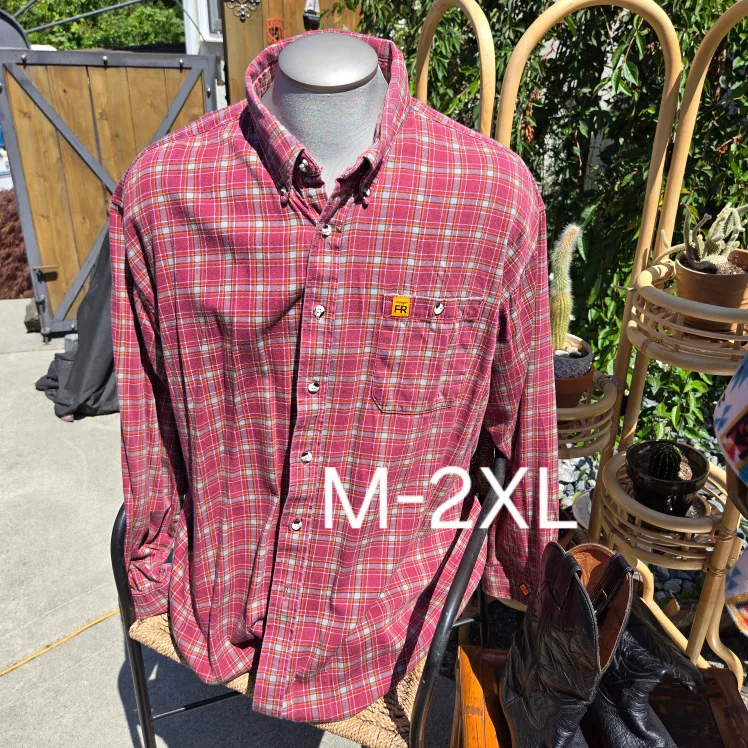 Wrangler Riggs Workwear FR Plaid Shirt Men’s 2XT thumbnail