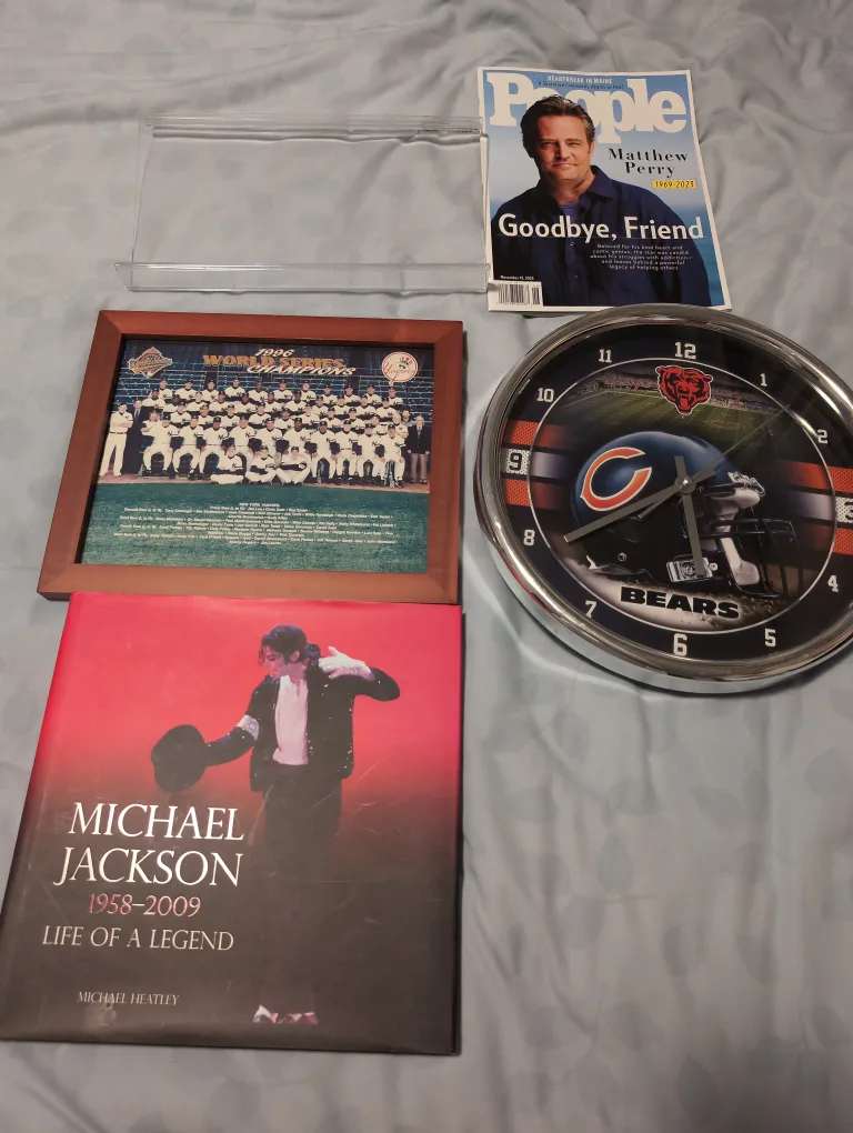 Assorted Books, Clock, and Framed Picture image indicator(4)