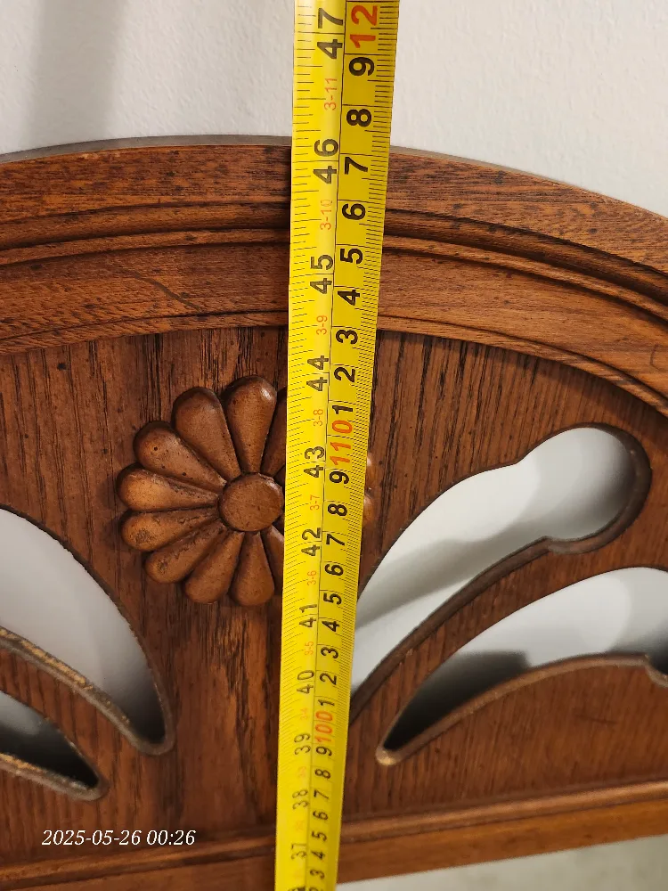 Vintage Wooden Framed large Mirror image indicator(4)