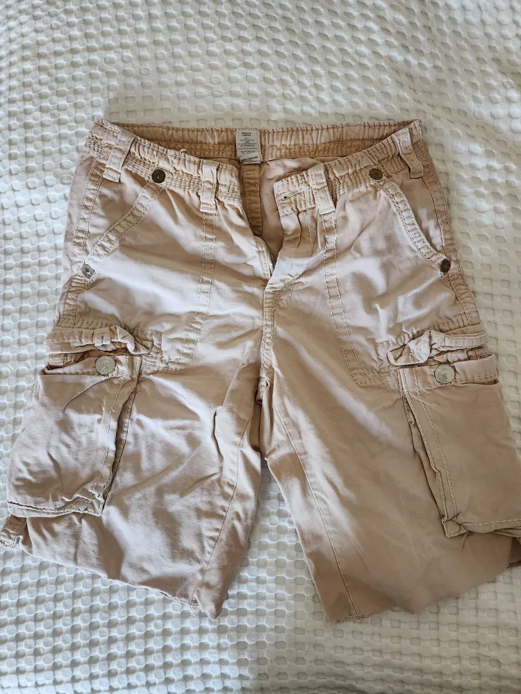 True Religion Beige Cargo Shorts thumbnail