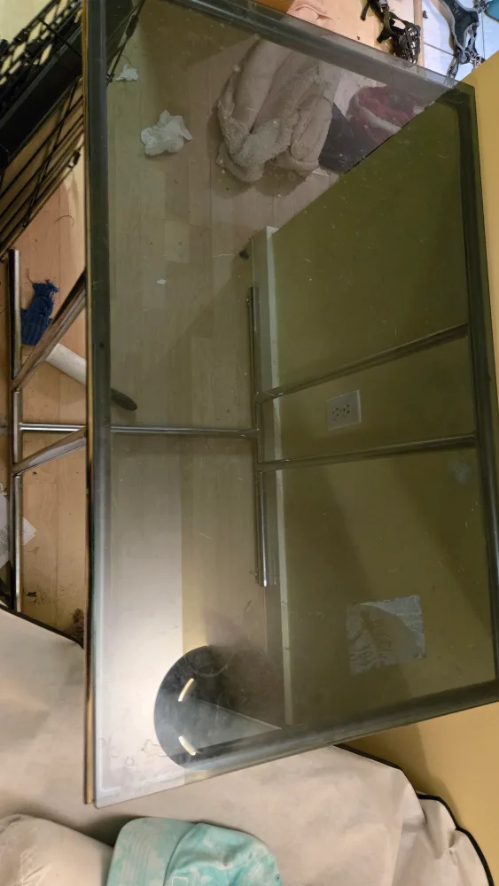 Glass top table. thumbnail