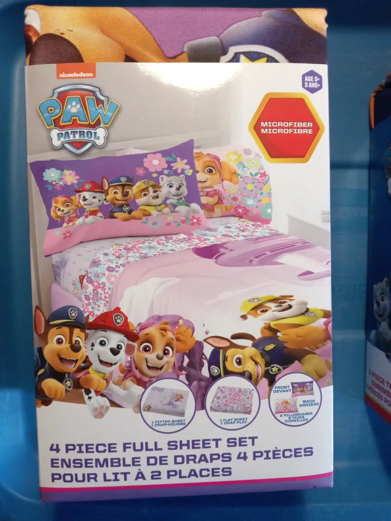 Brand New Paw Patrol 4-Piece Full Sheet Set (Age 3+) thumbnail