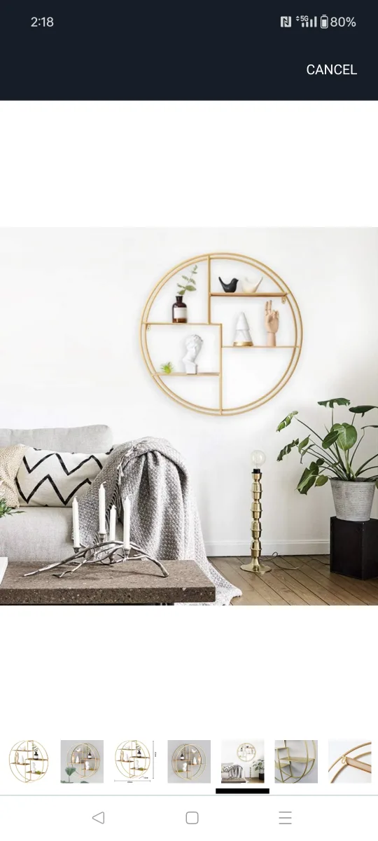 Pier 1 Round Wall Shelf thumbnail