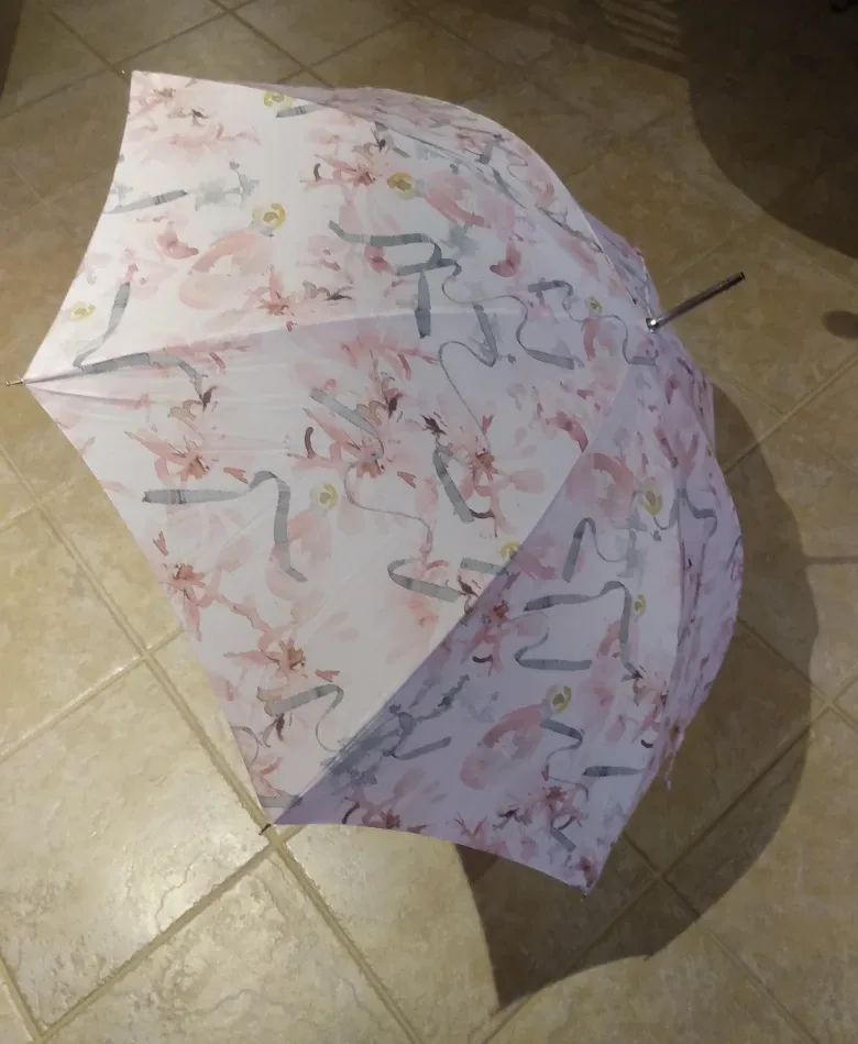 (New) Serah Jessica Parker Floral Umbrella with Clear Handle image indicator(2)