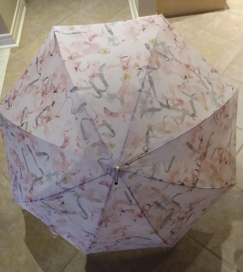 (New) Serah Jessica Parker Floral Umbrella with Clear Handle image indicator(4)