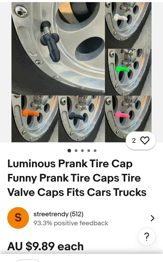 Tirecockz Prank Valve Stem Caps image indicator(3)