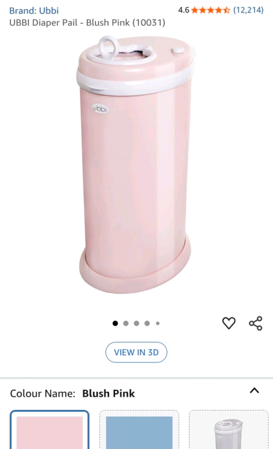Ubbi Diaper Pail - Blush Pink - photo 5