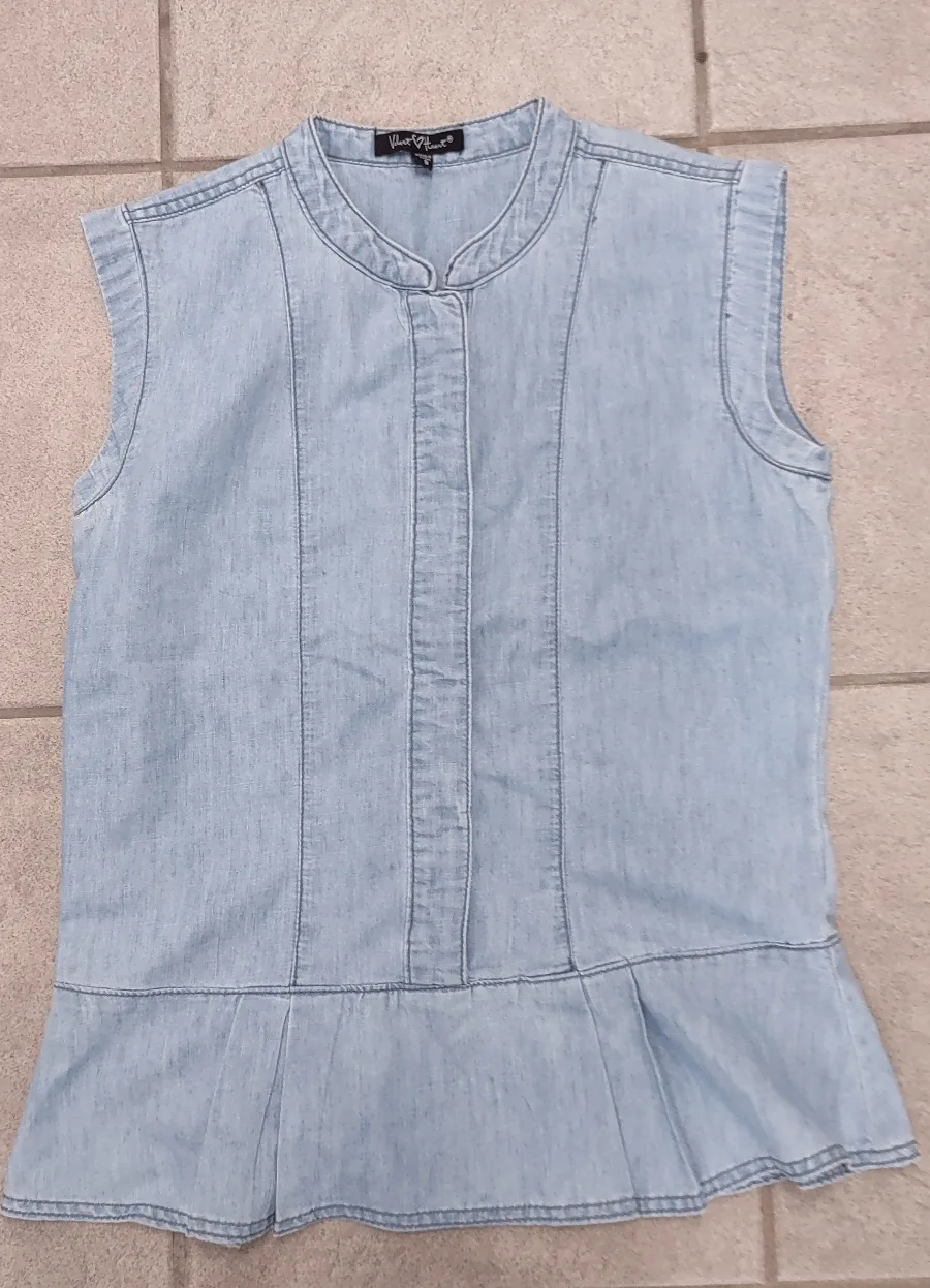 (NEW) Denim Sleeveless Top thumbnail
