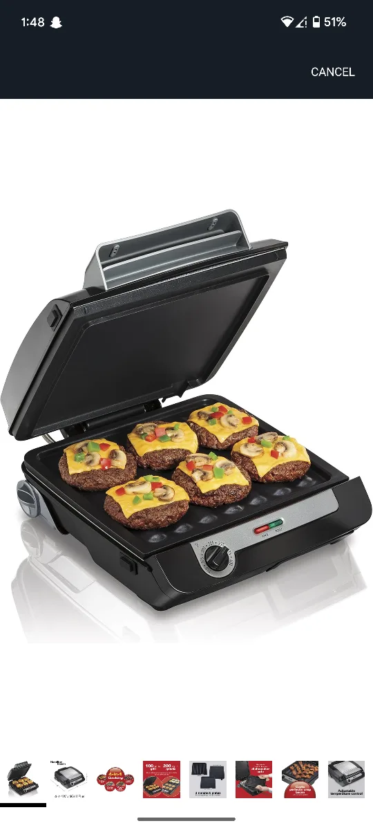 Hamilton Beach 4-in-1 MultiGrill Plus thumbnail