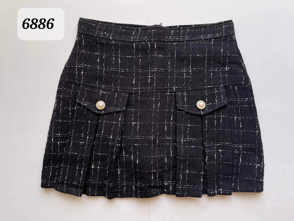 Black Plaid Mini Skirt thumbnail