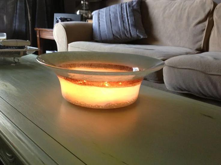 Partylite Tranquility large 3-Wick tealight Candle Holder P91419 thumbnail