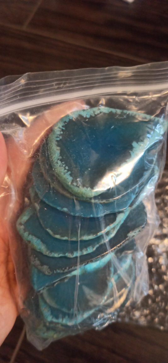 Blue Agate Slices-15 pcs - photo 3