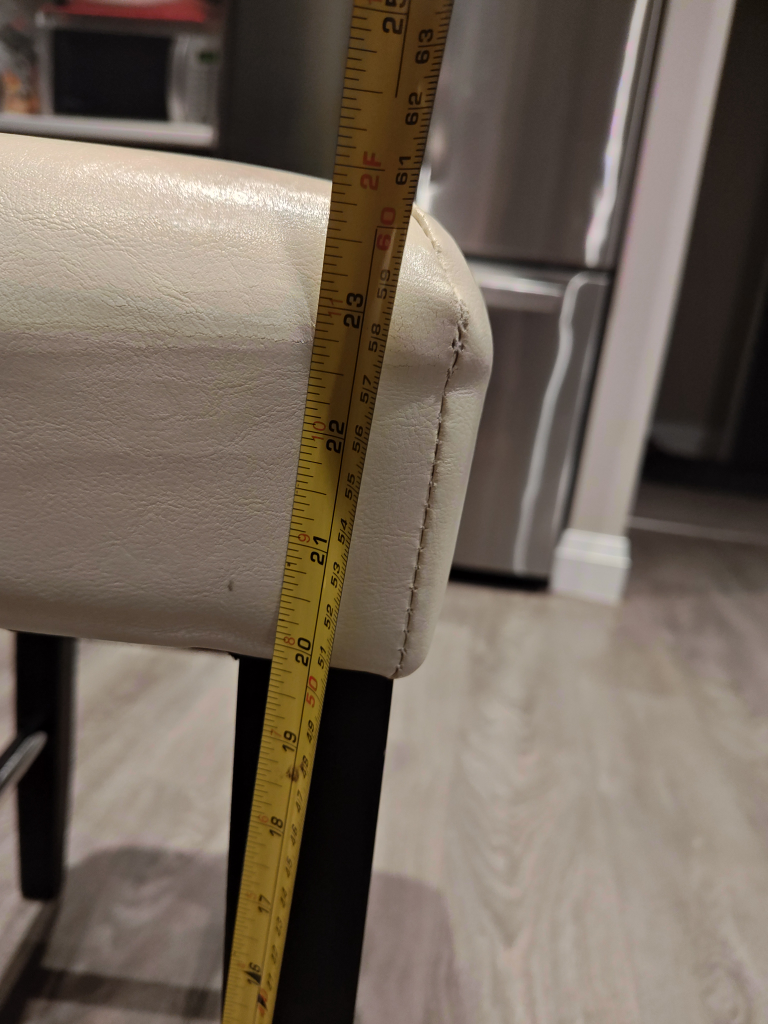 2 White Padded Bar Stools - photo 3