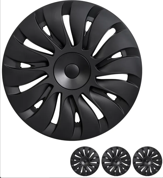 Tesla Model Y 19" Wheel Cover Hubcaps - Black thumbnail