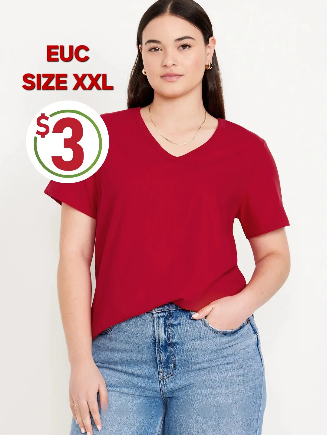 Red Basic T-shirt  - LIKE NEW! thumbnail