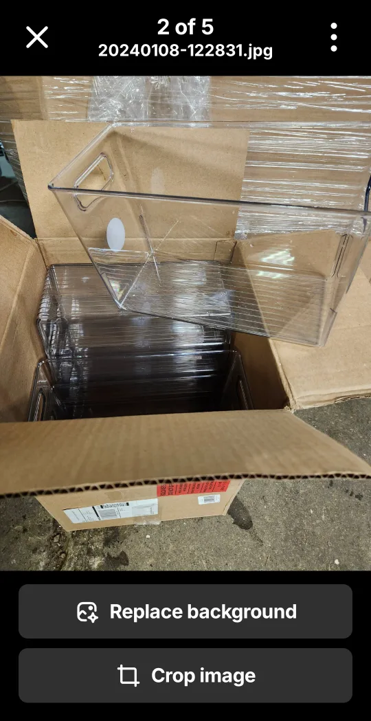 newv🇨🇦Clear Plastic Storage Bins - 4 Pack image indicator(2)