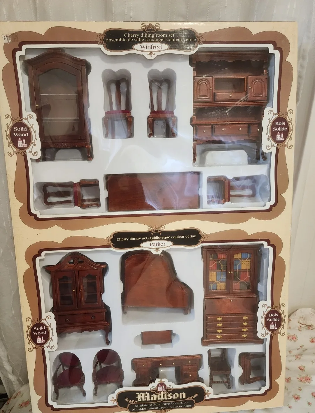 Vintage 1:12 Miniature Dollhouse Furniture Set thumbnail