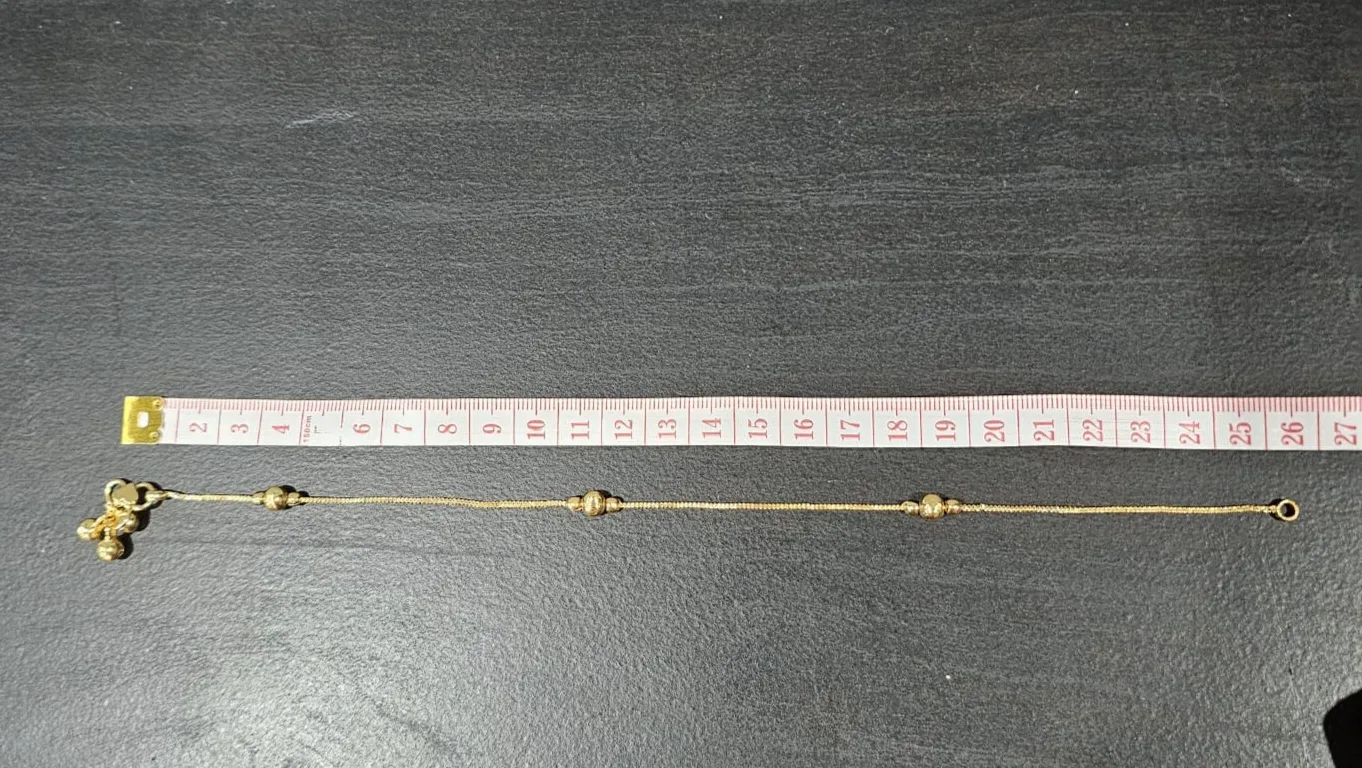 BNWOT Gold  plated Anklet with Bells/shipping free image indicator(2)