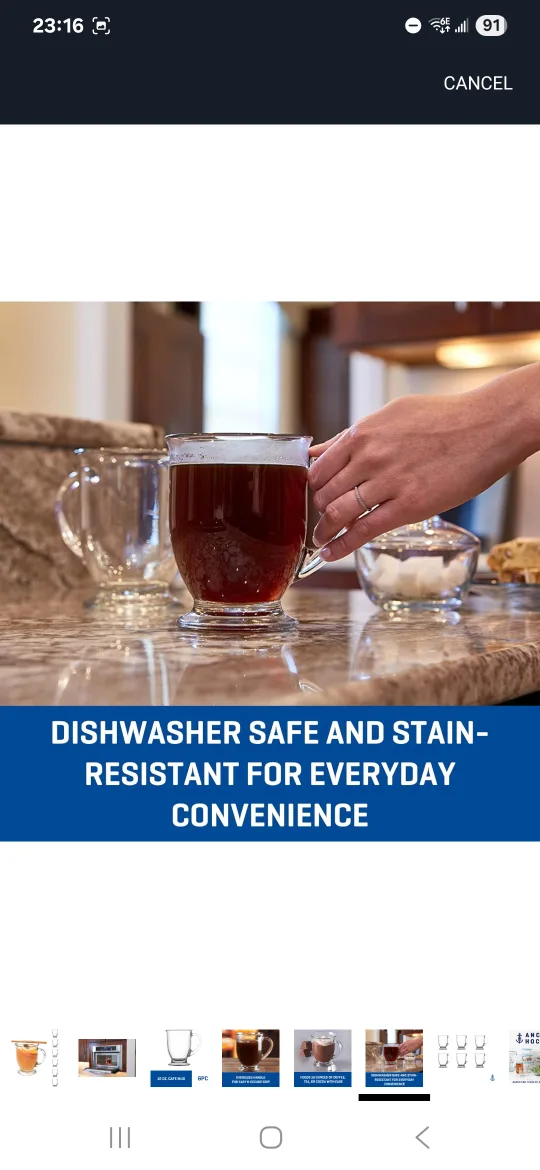 Anchor Hocking 16 oz Cafe Mug - 6 Piece Set image indicator(6)