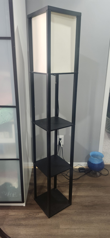 Black Shelf Floor Lamp