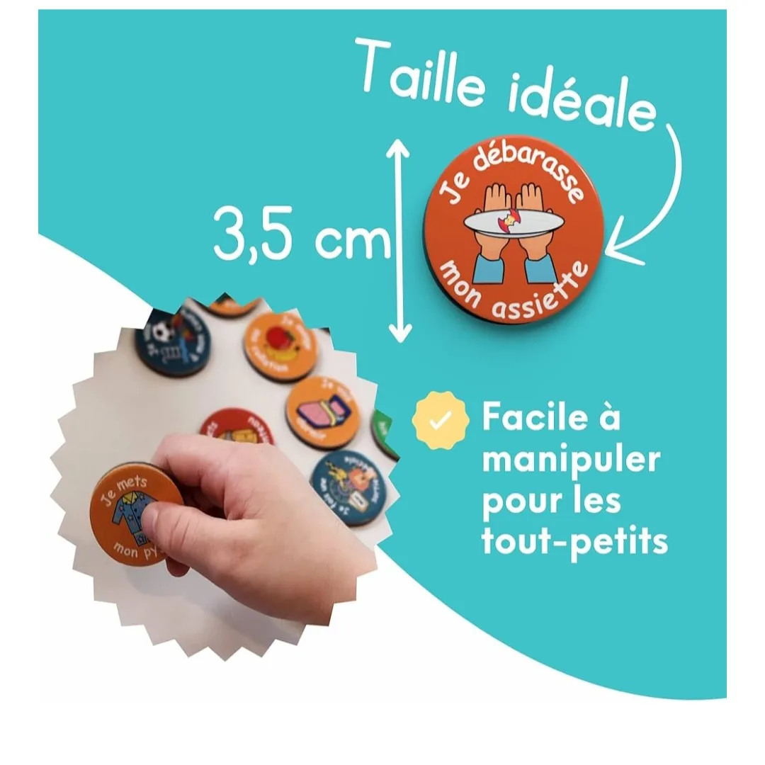 Magnetic Routine Chart for Kids (French) image indicator(6)