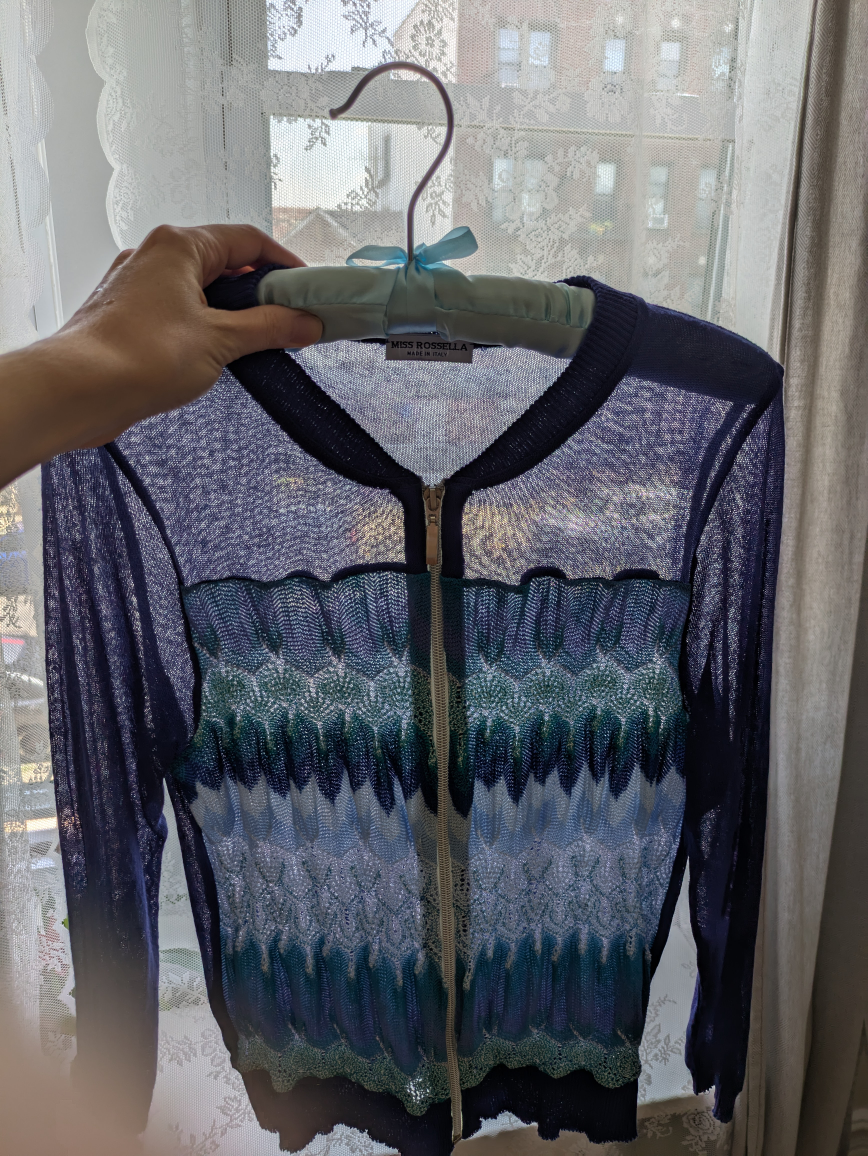 Miss Rossella Knit Cardigan - Blue