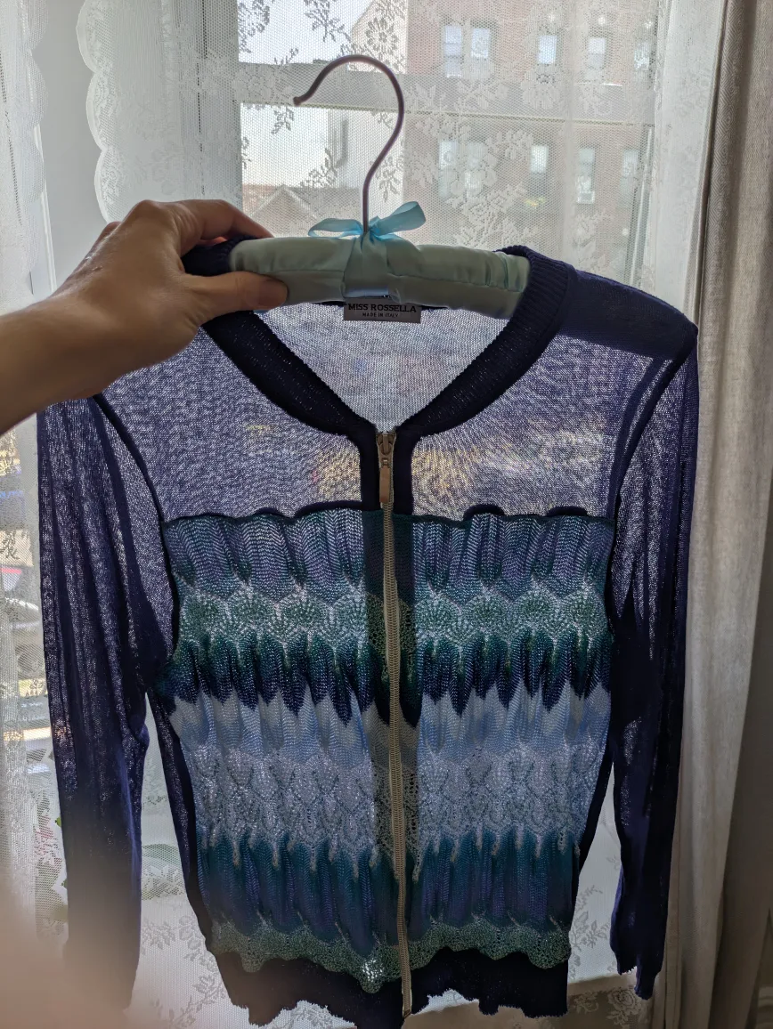Miss Rossella Knit Cardigan - Blue thumbnail
