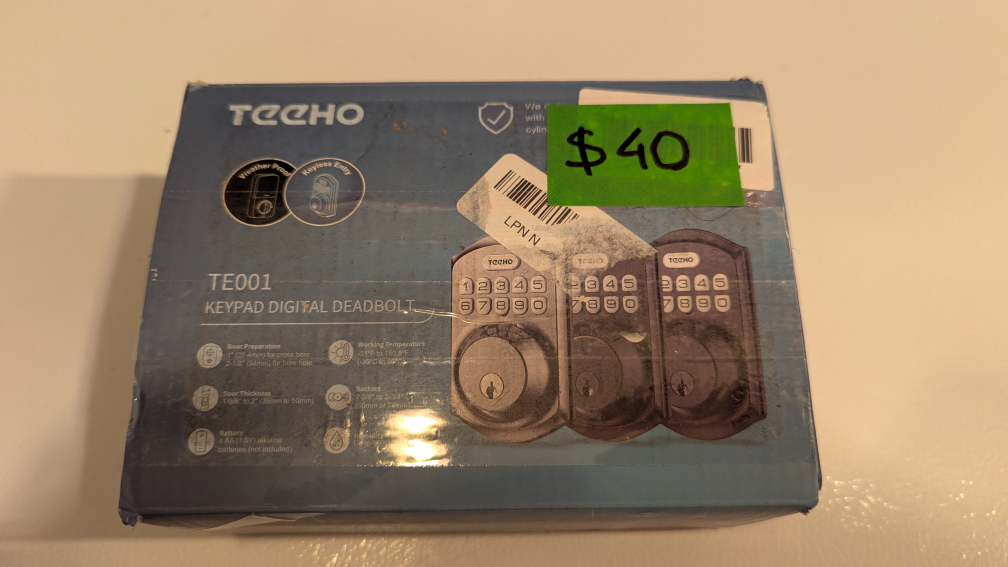 TECHO TE001 Keypad Digital Deadbolt - New in Box