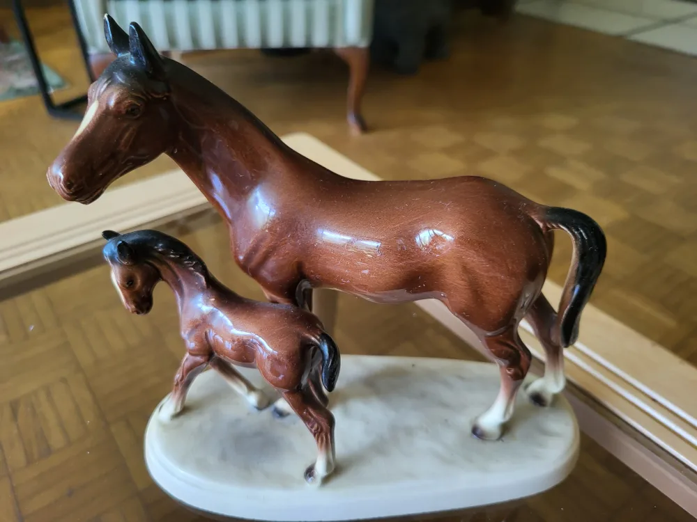 Vintage Porcelain Horse Figurine thumbnail