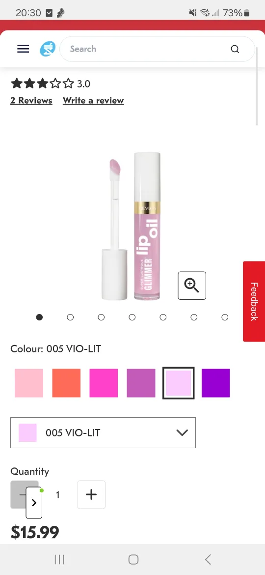 Revlon Super Lustrous Glimmer Lip Oil (Brand New) image indicator(2)