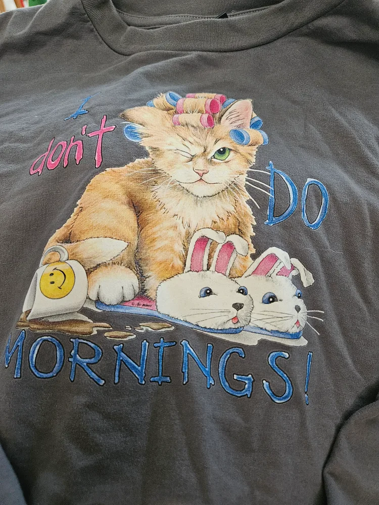 Gang Basic XXL Cat Graphic Long Sleeve Top thumbnail