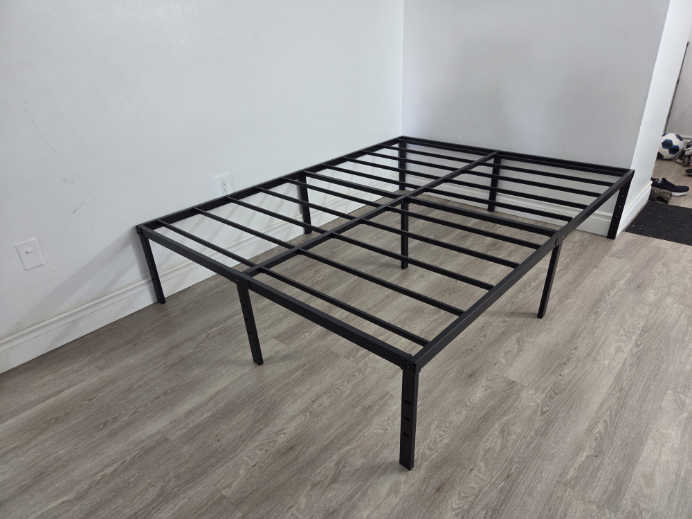 Queen Size Metal Bed Frame - Black - photo 2