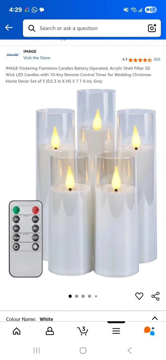 IMAGE Flameless Candles Set of 35 - White image indicator(2)