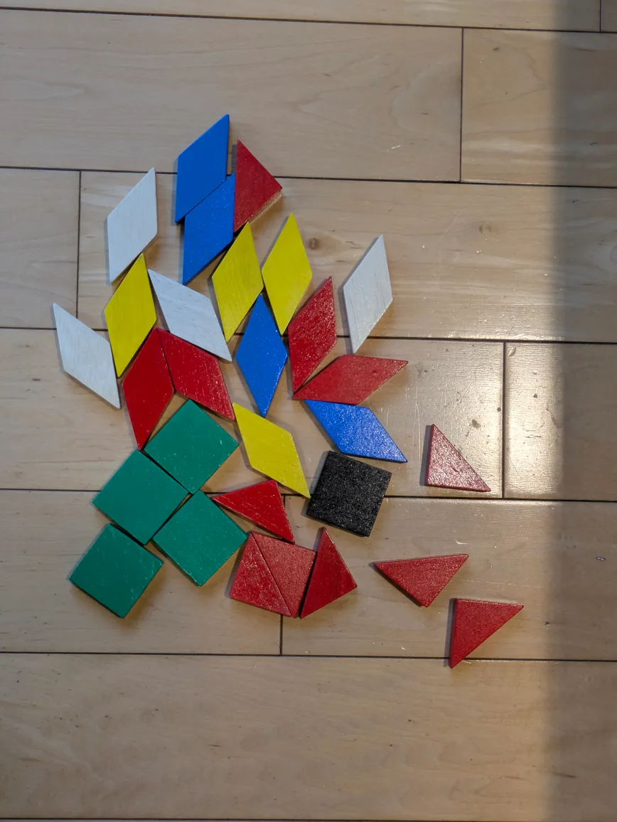 Wooden Pattern Blocks - Educational Toy thumbnail