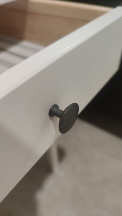 White Nightstand with Drawer - photo 5
