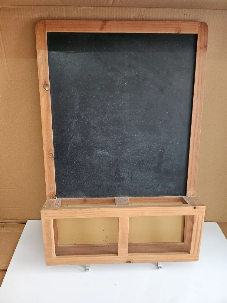 Wooden Framed Chalkboard with Storage 🇨🇦 thumbnail