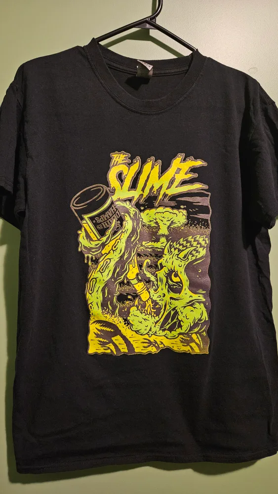 Gildan Black Slime Graphic T-Shirt - Size M image indicator(2)