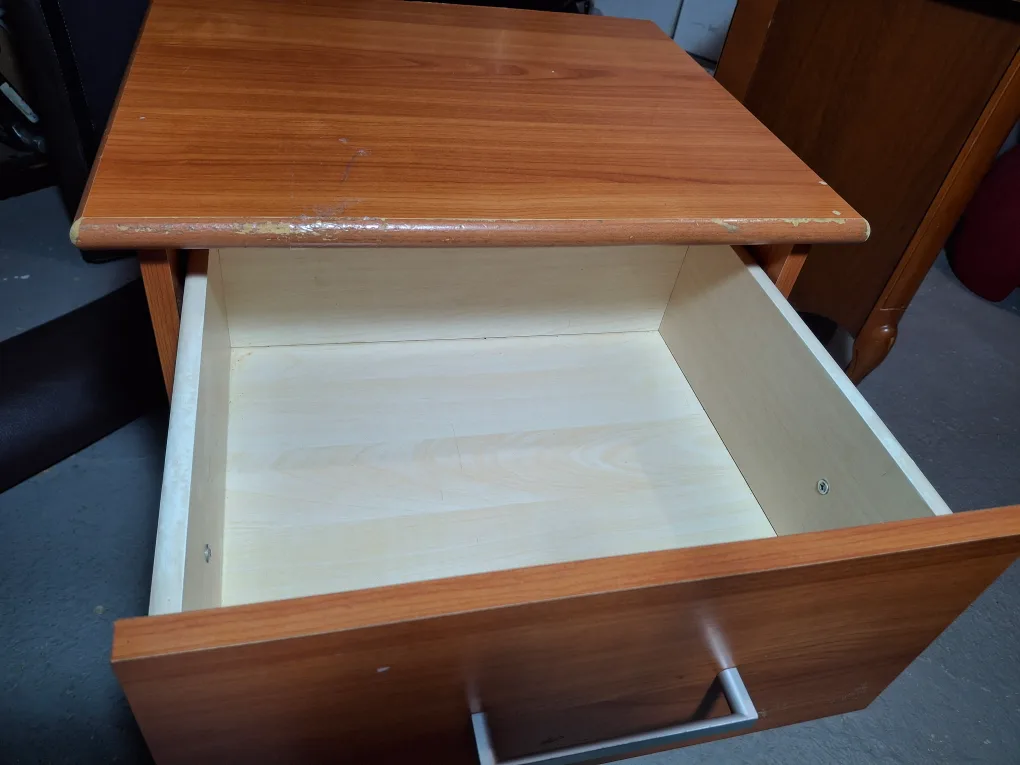 Wooden Nightstand with Drawer & Shelf 🇨🇦 image indicator(3)