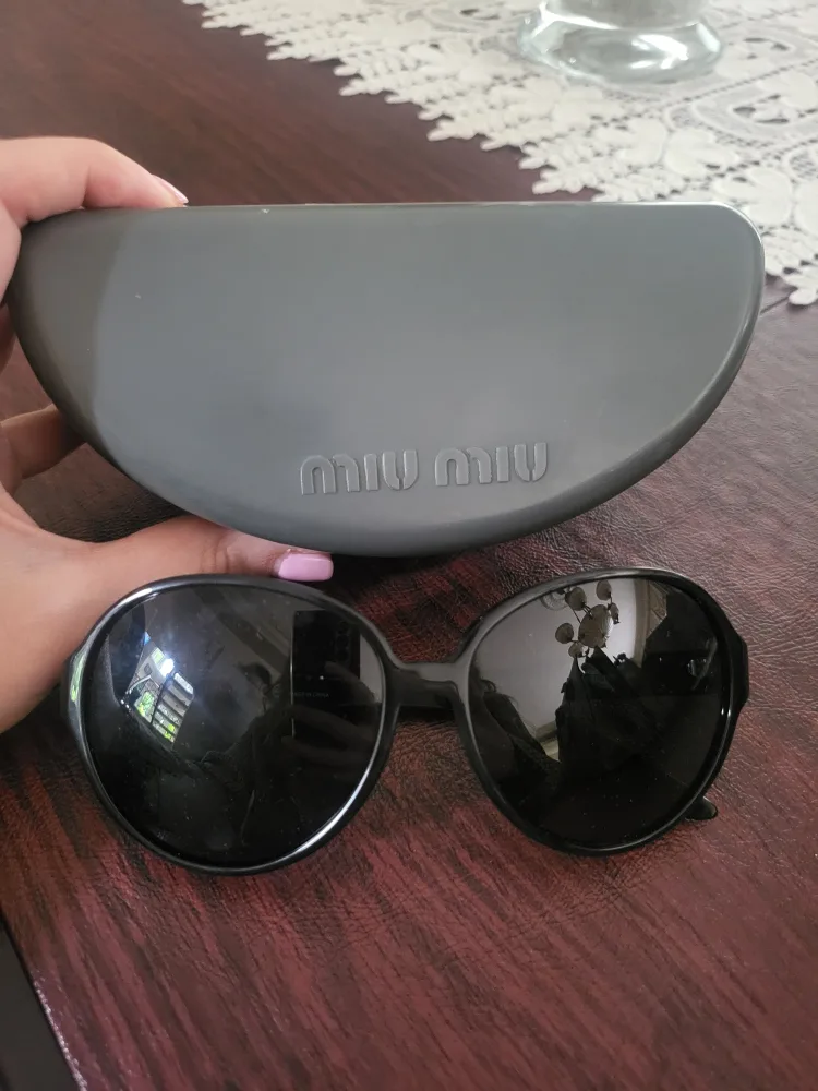 Miu Miu Black Sunglasses with Case thumbnail
