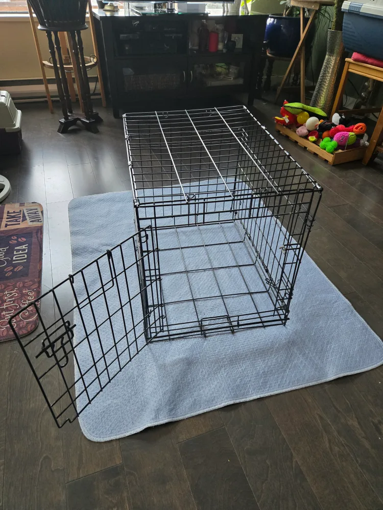 Foldable Dog Crate with Bed image indicator(5)