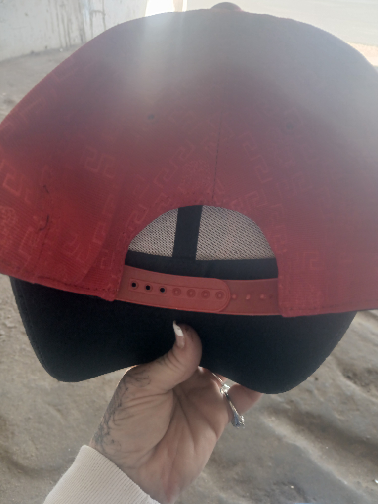 Versace Red & Black Baseball Cap - 100% Cotton - photo 2