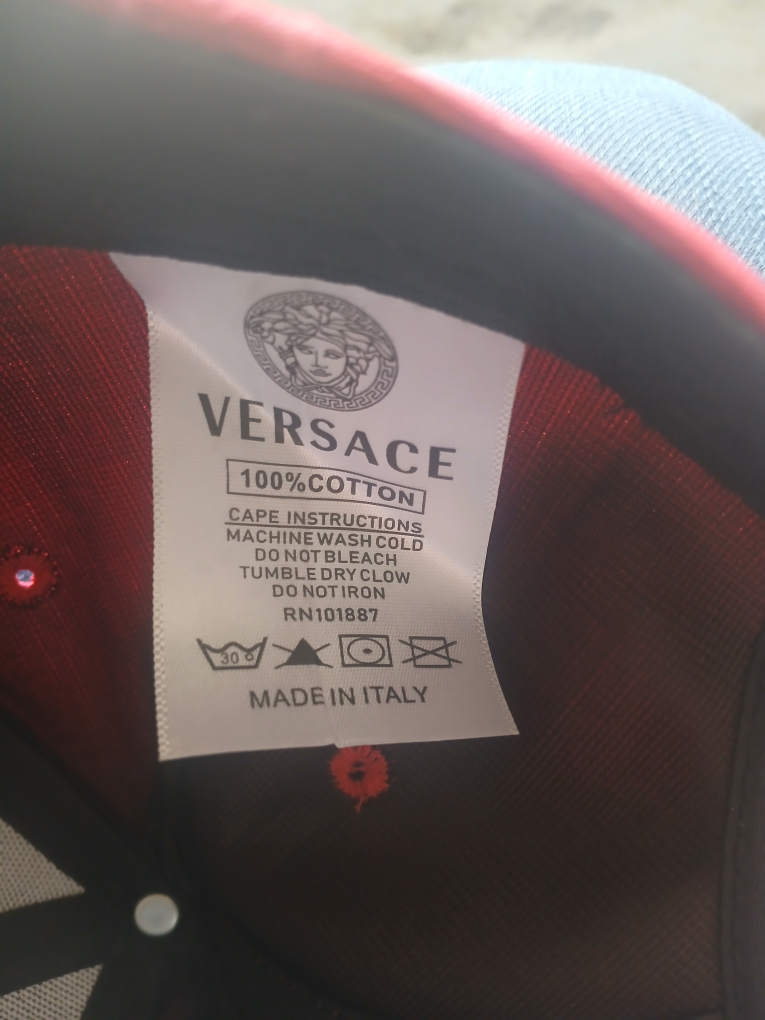 Versace Red & Black Baseball Cap - 100% Cotton - photo 3