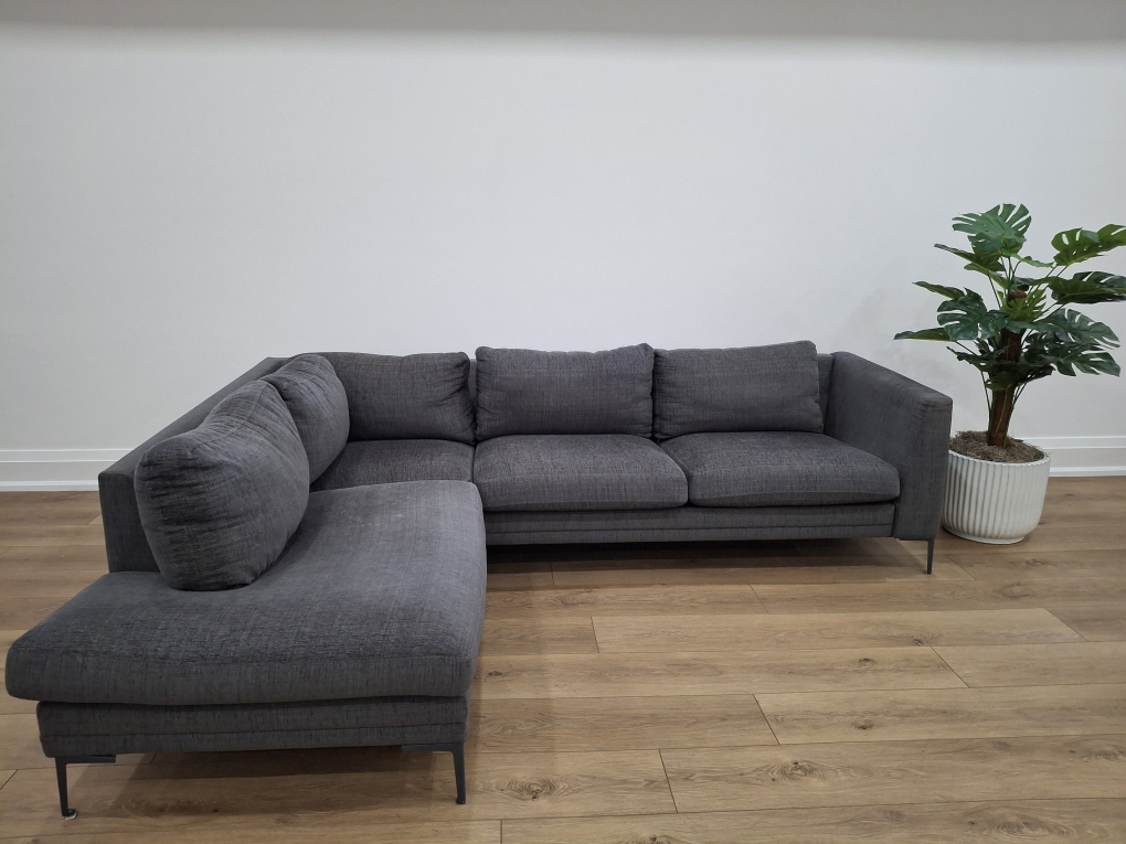 Grey Sectional Sofa with Chaise Lounge