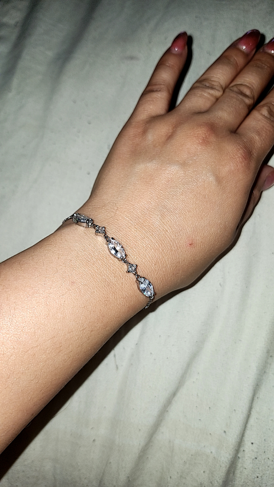 Silver Bracelet with Cubic Zirconia
