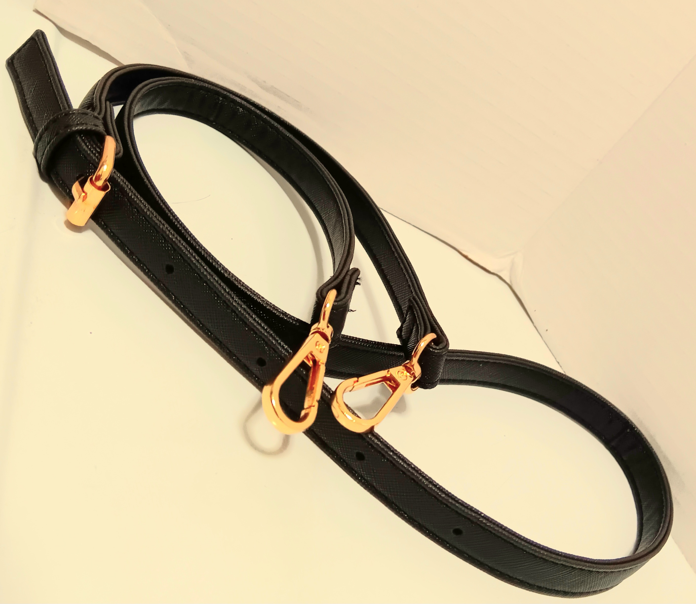 👜Adjustable Black Bag Strap with Gold Hardware👜 - photo 3